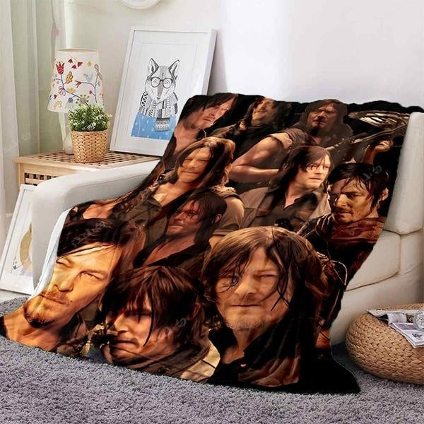 Sofa Bed Blanket Super Soft Warmth DarylDixon 4 3D Printing Blanket Fitness Blanket Pet Blanket Hiking Blanket