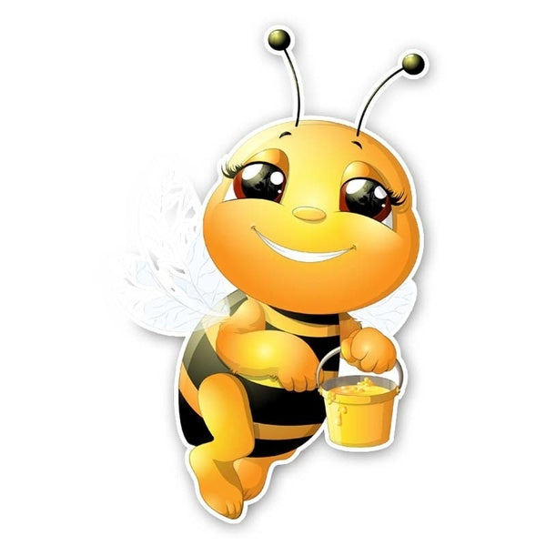 9.4CM*15.3CM A Diligent Bee Decal Interest Car Sticker 12-300572
