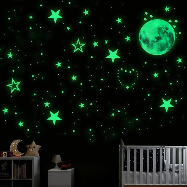 435Pcs-set Luminous Star Dot Wall Stickers for Kids Room Bedroom Home Decoration DIY Wall Decals Glow In The Dark Sticker