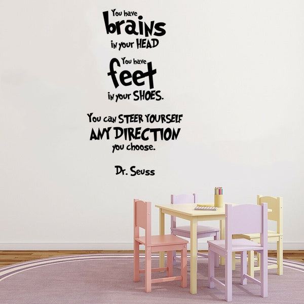 Dr. Seuss quote Nursery Kids Children Cute Wall Sticker Window Door Vinyl Decal