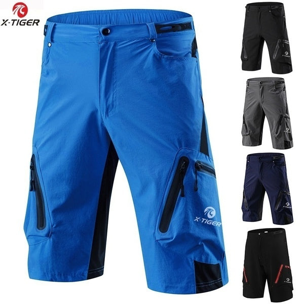 X-Tiger Summer Men's Cycling Shorts Mountain Bike Downhill Shorts Loose Outdoor Sports Riding Road MTB Bicycle Short Trousers