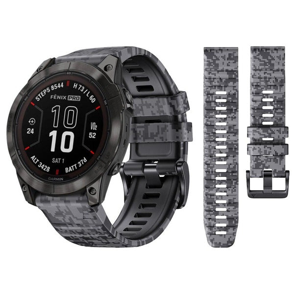 Sports camouflage silicone strap For garmin Fenix 7 7X Pro Solar Watch Band For Epix Pro (Gen 2) 47mm 51mm Bracelet Accessories Matron Inn