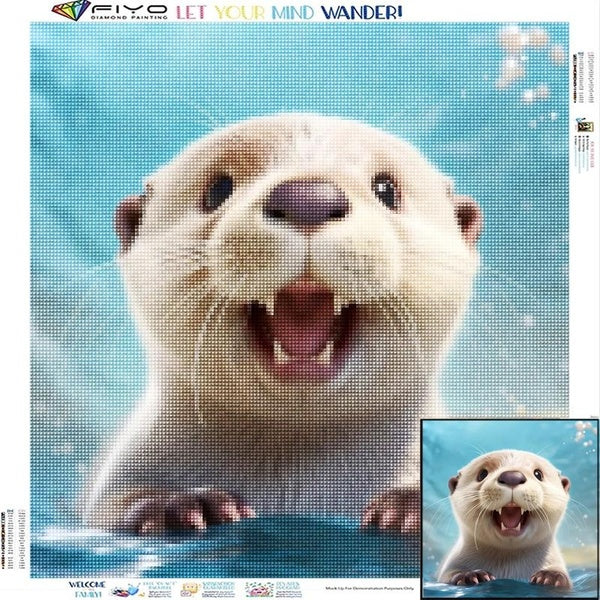 FIYO Animal Sloths DIY 5D Diamond Painting Full Drill with Number Kits Home and Kitchen Fashion Mosaic Diamond Painting Canvas Wall Decoration Gift C