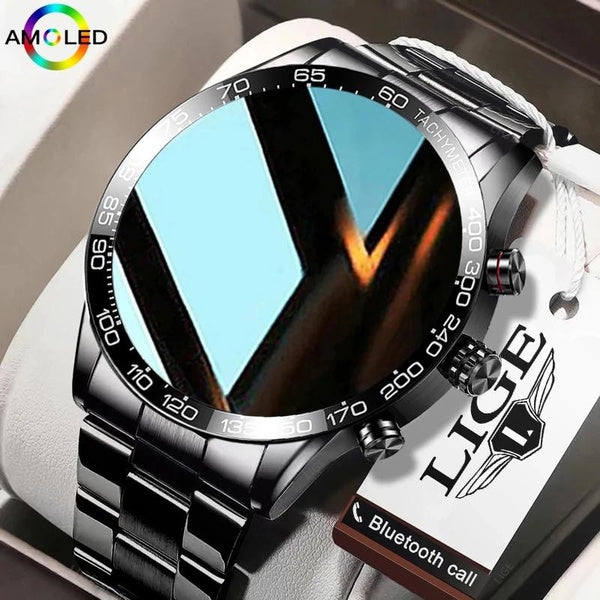 2023 LIGE nouveau Bluetooth appel montre intelligente hommes sport Fitness Tracker étanche montre intelligente grand écran HD bracelet intelligent +