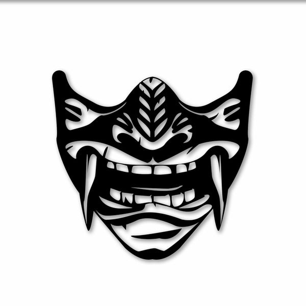 2pcs Details about Oni Samurai Mask Vinyl Decal Sticker - Car Truck Window Japan JDM Racing Laptop