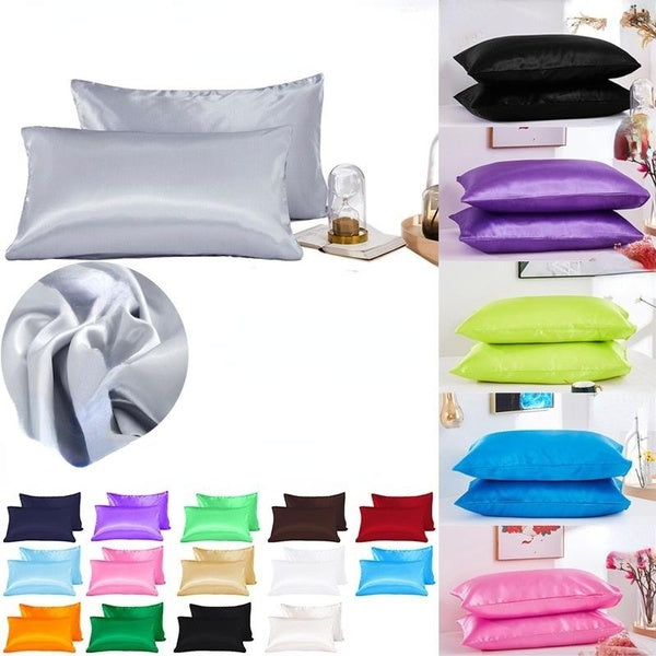 Ice Silk Pillowcase Standard Siz, Hypoallergenic Soft Breathable Both Sides Ice Silk Pillow Case