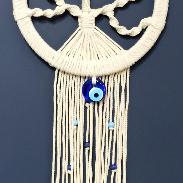 Evil Eye Beads Macrame Tree of Life Wall Decoration