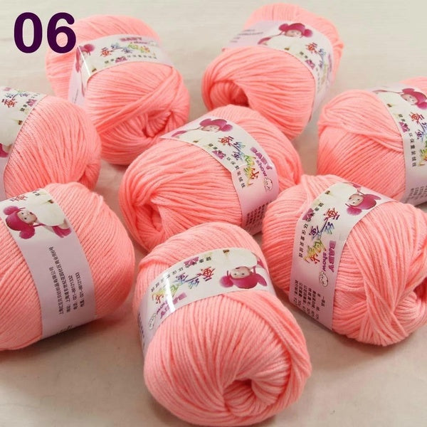 Sale lot 8 Skein x50g Cashmere Silk Wool Children Hand Knitting Crochet Yarn Rowan Cashmere Crocheting & Knitting Yarns Chunky Fashion Rose pink 06 P