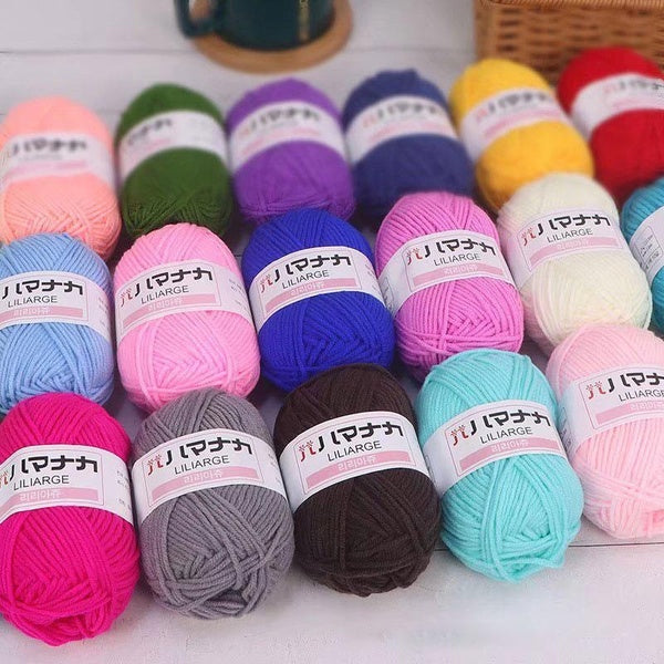 1Pc 25 Grams-Ball Milk Soft Cotton Baby Knitting Wool Yarn Crochet Thread for Knitting Bargain Worsted Handmade for DIY Sweater