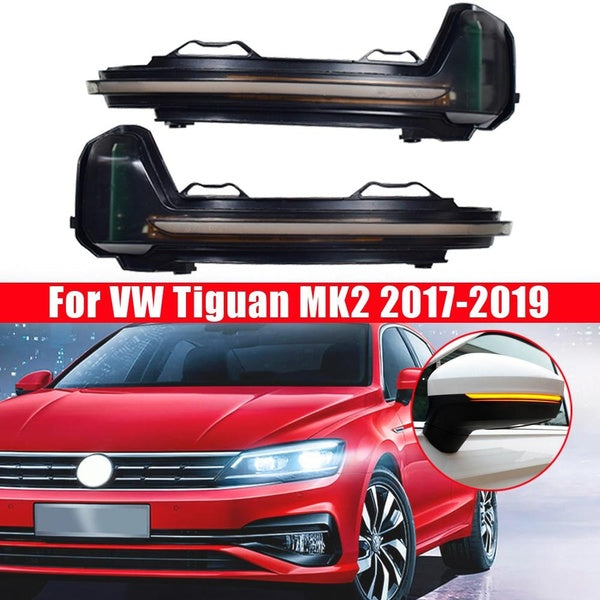 2pcs Led Dynamic Side Marker Turn Signal Light Flowing Water Blinker for VW Tiguan MK2 2017 2018 2019 Touareg MK3 EU 2019 Repeater