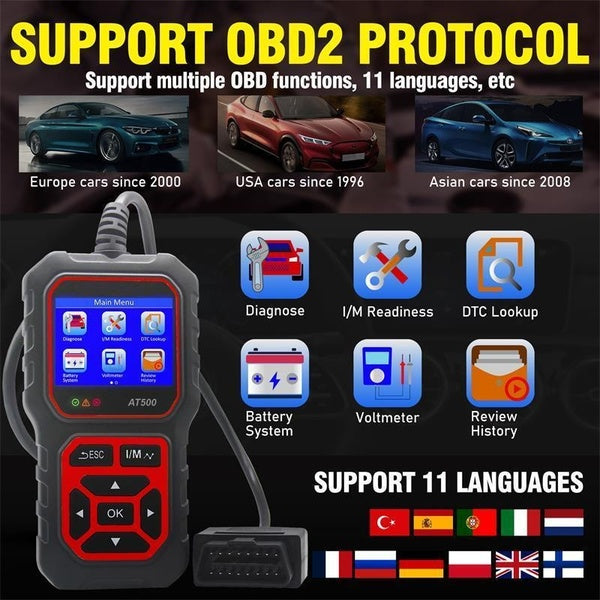 Majesun Professional Car Diagnostic Scanner OBD2 Scanner & Diagnostic Tool with Enhanced Live Data Engine Code Reader