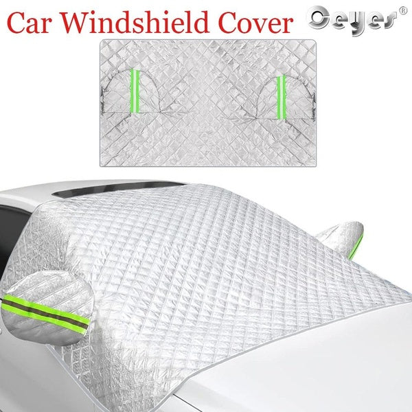 Car Windshield Snow Shield for Winter Car Cover Front Window Anti Ice Frost Outdoor Protection Snow Cover with Reflective Strip