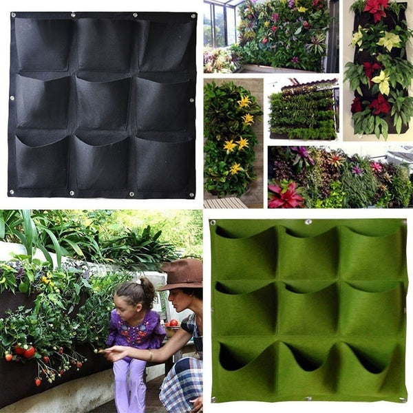 Vertical Garden Plant Wall-mounted Planting Bags Flower Grow Bag Wall Planter Growing Bags 4-7-9 Pockets