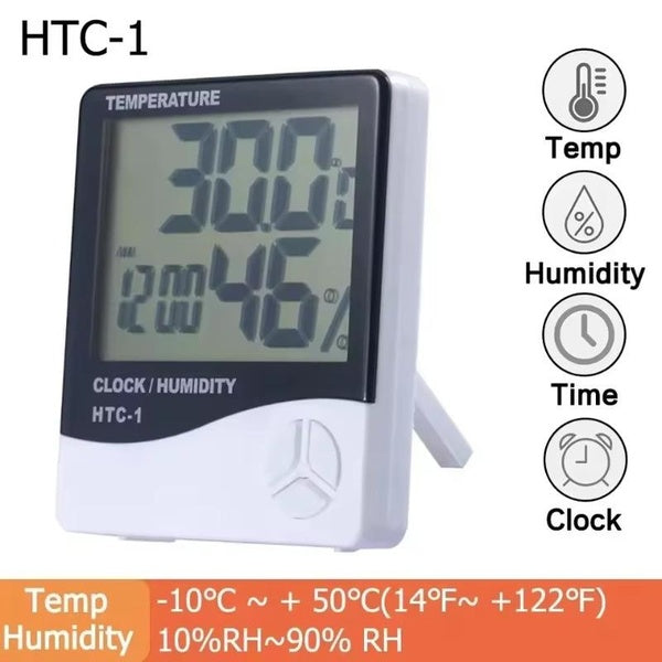 HTC-1 Indoor and Outdoor Electronic Thermometer Digital Digital Display Meter Household Baby Room Flower Room Temperature and Humidity Meter