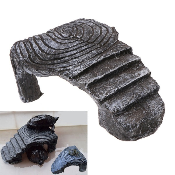 Résine Tortue Reptile Plate-Forme Jouet Basculer Rampe Réservoir Île Eau Aquatique Escalade Ornement Aquarium Amphibiens Escalade Réservoir Escalier