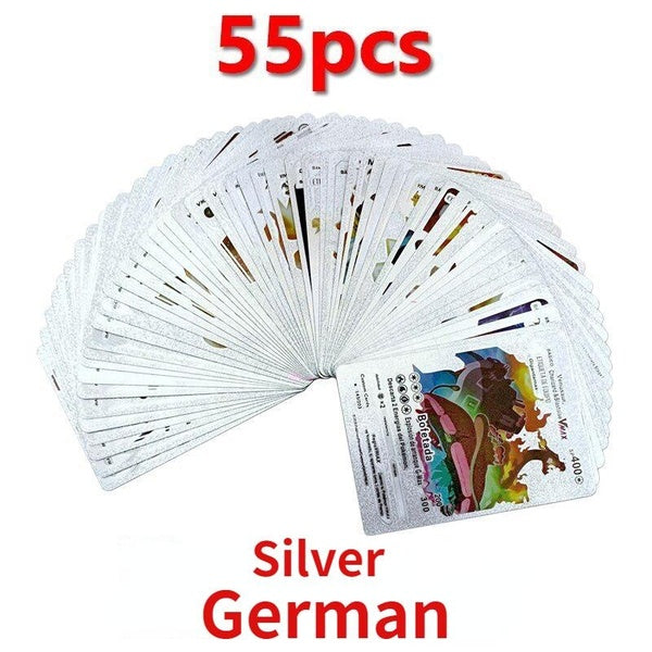 55 pièces Version allemande cartes or argent noir carte Collection bataille jeu carte enfant jouets
