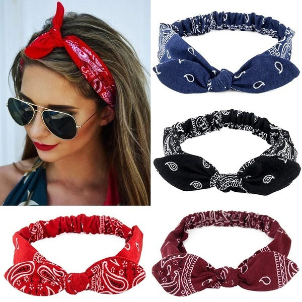 New Women Suede Soft Solid Print Headbands Vintage Cross Knot Elastic Hairbands Bandanas Girls Hair Bands Hair Accessories Matron Inn