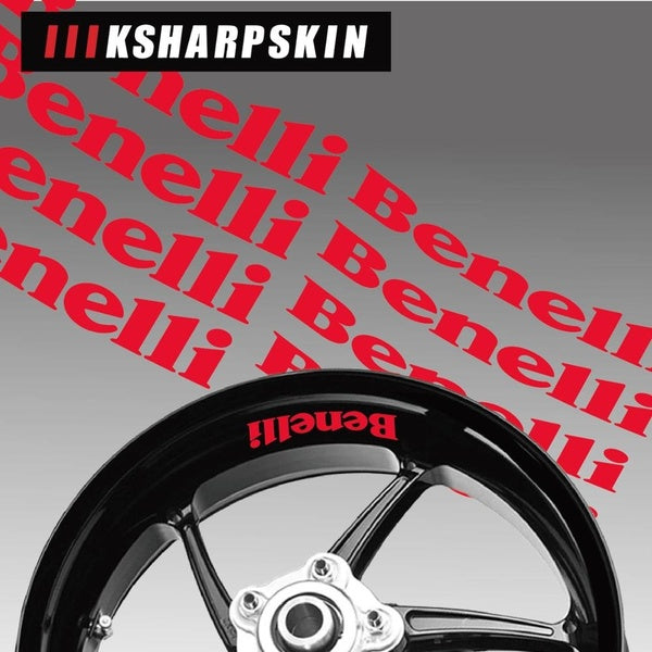 x8 New sale Motorcycle wheel reflective decorative rim interior side decals For Benelli Logo stickers trk 502