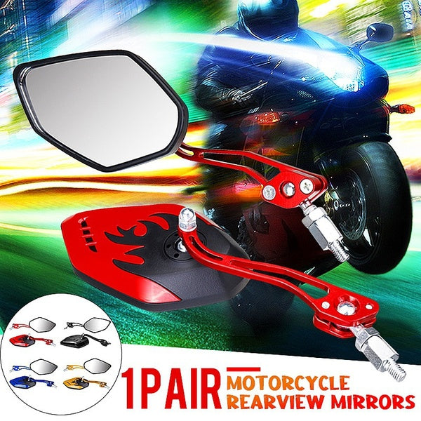 2Pcs 8-10mm Universal Motorcycle Rearview Adjustable Rear View Side Mirror For Motorbike Scooter 4 Colors