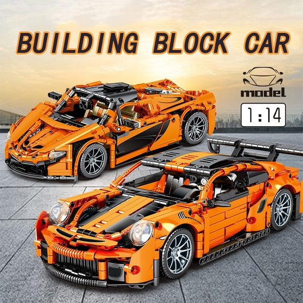 New Super Sport Car Racing Model Building Block Brick Educational Assembly Toy Children Gift