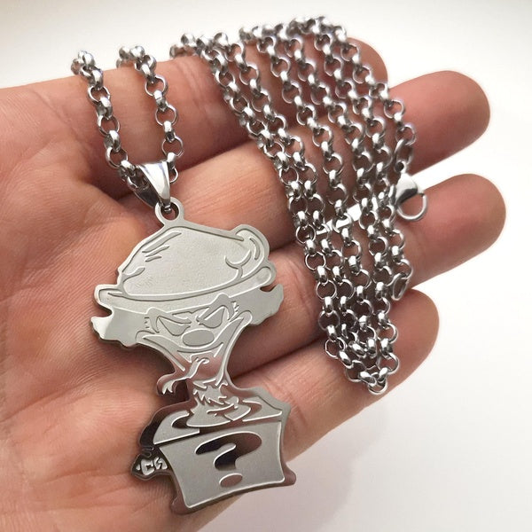 ICP Insane Pendant Necklace Riddlebox Stainless Steel Charms rare juggalo Jewelry 4mm 24 inch