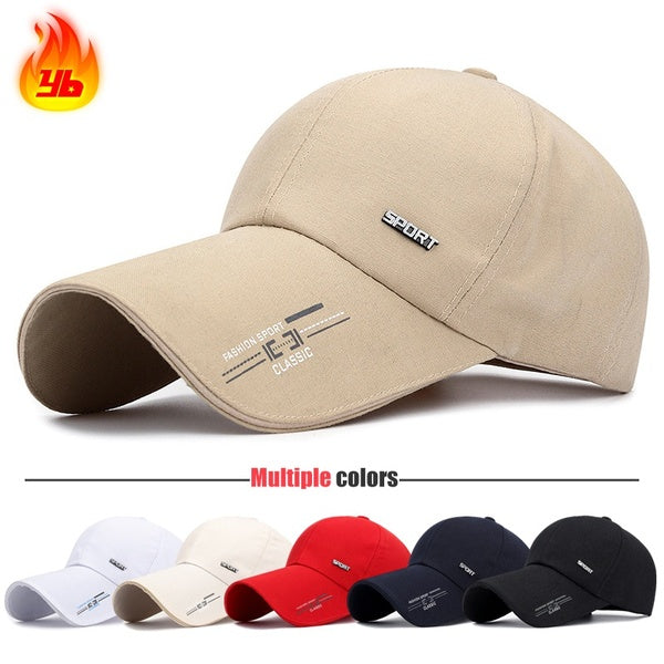 6 Colors Classic New Fashion Outdoor Sport Baseball Cap Casual Cotton Snapback Hats For Men Women Extended brim Style Design