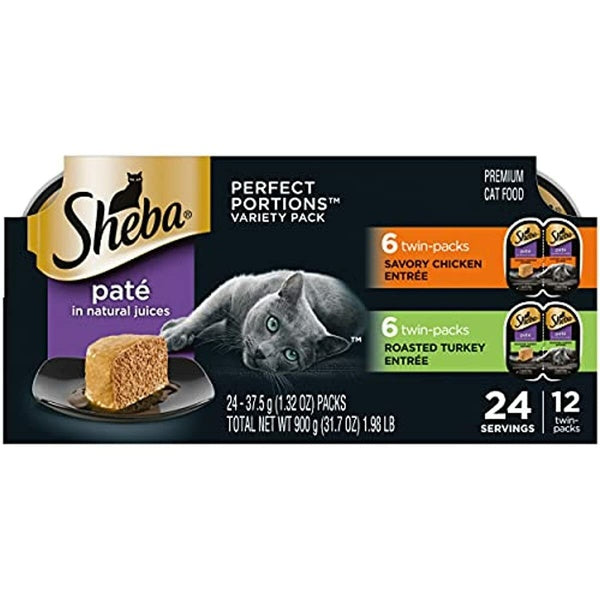 Sheba Perfect Portions Paté Wet Cat Food Tray Variety Packs