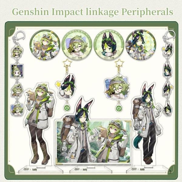 Game Genshin Impact Linkage Peripheral Products Keychain Standing Plates Cosplay Gift Game Collection