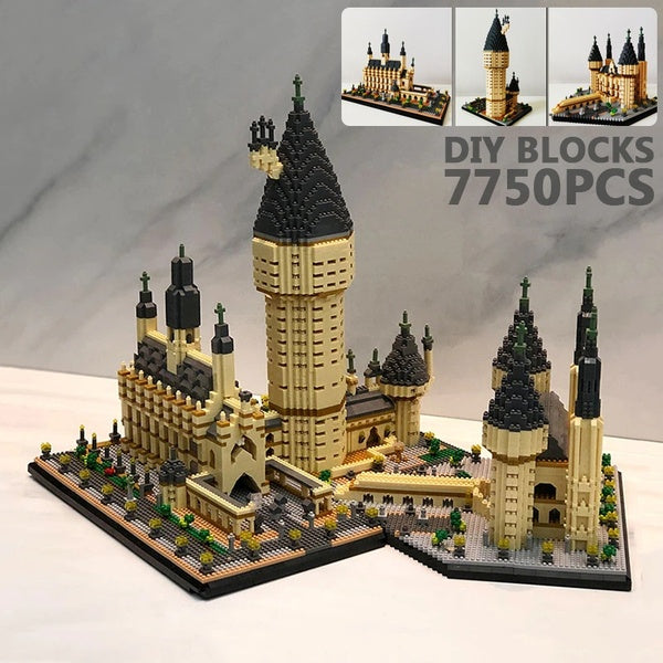 Magic School Castle Cathedral Building Blocks Sets Diamond Bricks Assembly Toys Gifts for Children and Adults