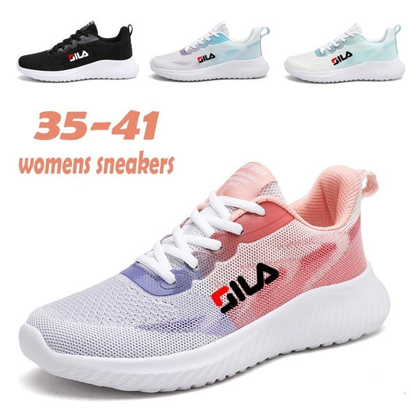 Women's Breathable Sneakers Althletic Tennis Trainer Shoes Ultra-Lightweight Gym Sports Outdoor Jogging Running Shoes Casual Knitted Air Mesh Lace Up
