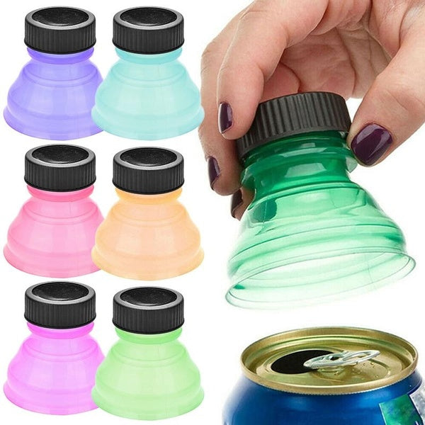 6pcs Reusable Plastic Beer Water Dispenser Lid Protector Caps Cover Bottle Top Soda Saver Can Cap Fashion Accessories