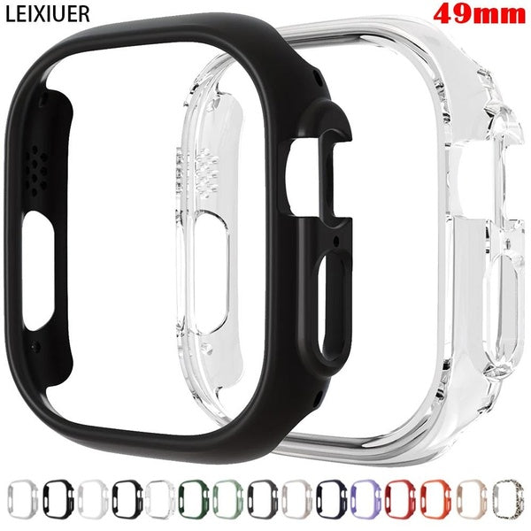 LEIXIUER Case without Film for Apple Watch Ultra 2-Ultra 49mm, PC Screen Protector Full Protective Cover Full Bumper Accessories for Iwatch Ultra 2(