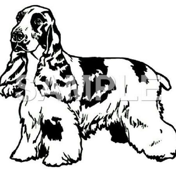 2PCS Details about Cocker Spaniel Vinyl Decal Car Truck Window Sticker
