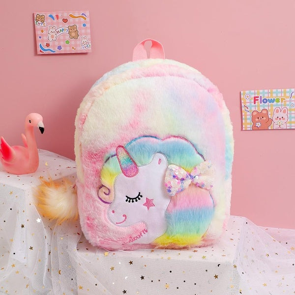 Mignon Maternelle Cartables Enfants Sacs À Dos En Peluche Filles Sac Licorne Enfants Princesse Sac D'école