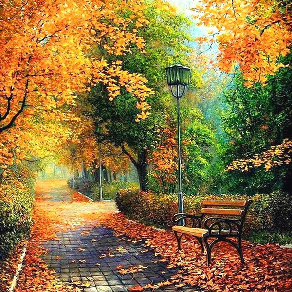 DIY 5D Diamond Painting Autumn Full Drill With Number Kits Home Decor Wall Painting The Gift Arts and Crafts For Adults,Teenagers,The Old