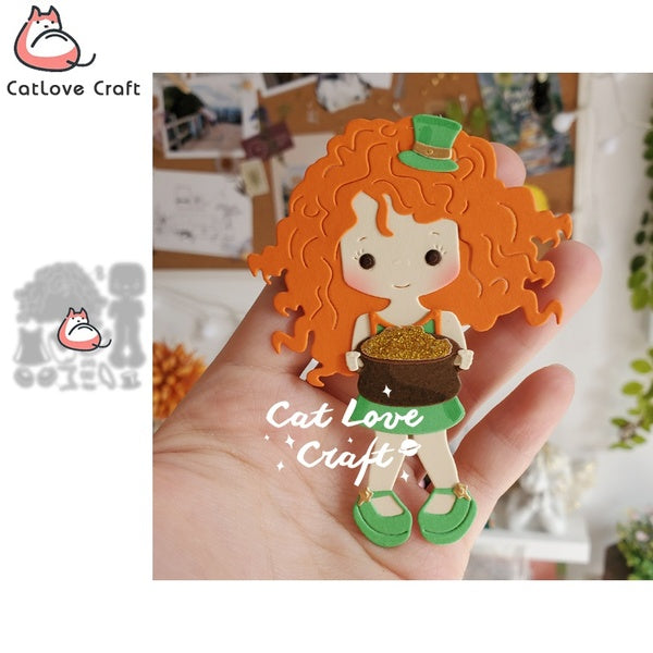 Catlove St. Patrick's Day métal matrices de découpe Scrapbooking moule pochoir découpes carte faisant bricolage artisanat gaufrage nouvelle matrice p