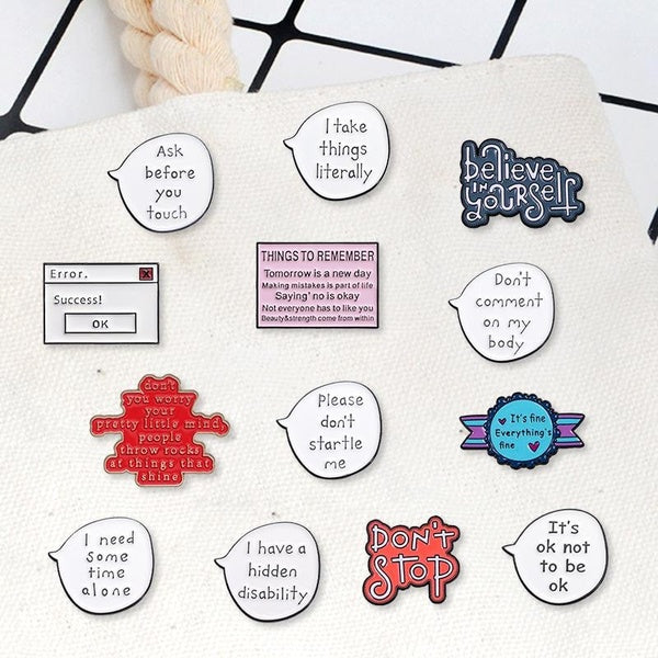 Broches en émail, Notes drôles et mignonnes, citations de Satire, "s'il vous plaît, ne me surprenez pas", broches, Badges à revers, cadeau amusant po