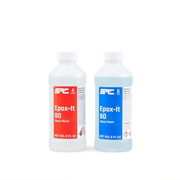 Clear Epoxy Resin Epox It 80 Epoxy Resin & Hardener Crystal Clear Coat for Wood Table Top, Bar, Countertop, Art 16 Oz Kit