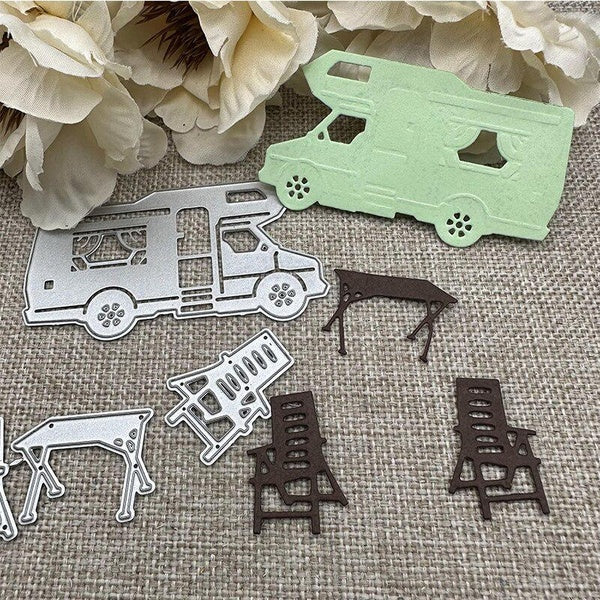 Camping car tables Metal Cutting Dies Stencils For DIY Scrapbooking Decorative Handcraft Die Cutting Template Mold