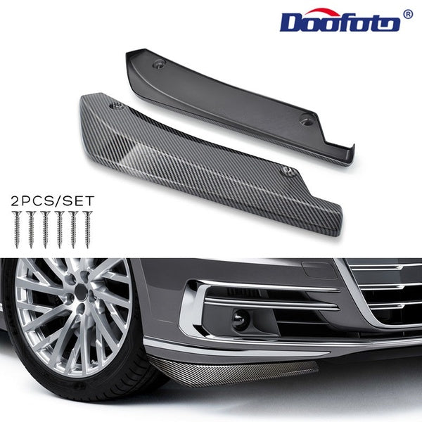 2Pcs Universal Car Rear Bumper Lip Spoiler Diffuser Splitter Scratch Protector (With Gifts 5 Matching Screws)