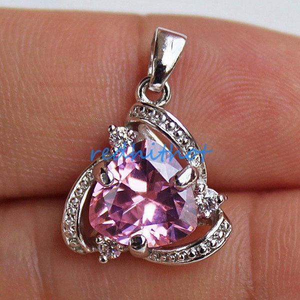 1 Pièce Tourbillon Triangle Améthyste Rose Topaze Zircon Gemmes Cocktail Femmes Charme Bijoux Gemme Fête D'anniversaire Vacances Cadeau De Mariage Pe