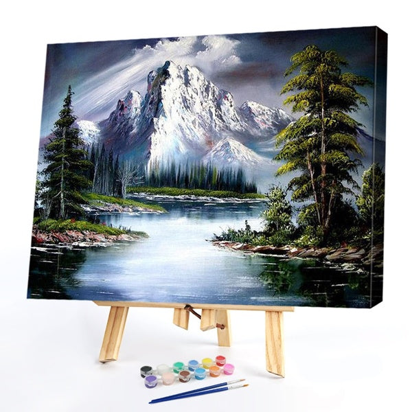 Paint By Numbers - Landscape FIYO Diy Oil Paint by Numbers Kits for Adults and Kids Beginner on Canvas Fashion Oil Painting Wall Art for Gift( No Fra