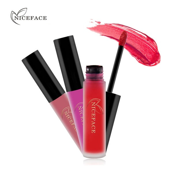 Niceface Lip Gloss 34 Colors Nude Matte Liquid Lipstick Red Mate Waterproof Long Lasting Moisturizing Lipgloss Lip Makeup Women Cosmetics