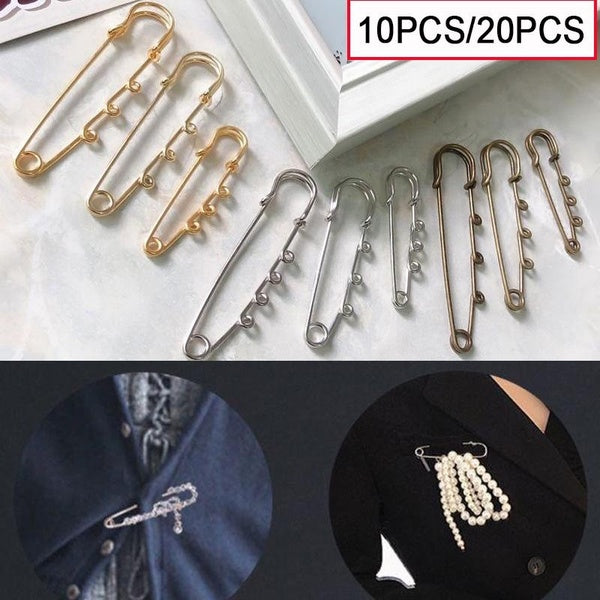 10-20 pièces épingles de'sûreté robustes broche en métal épingles de kilt attaches avec 1-2-3-4-5 trous pour bricolage artisanat fabrication de bijou