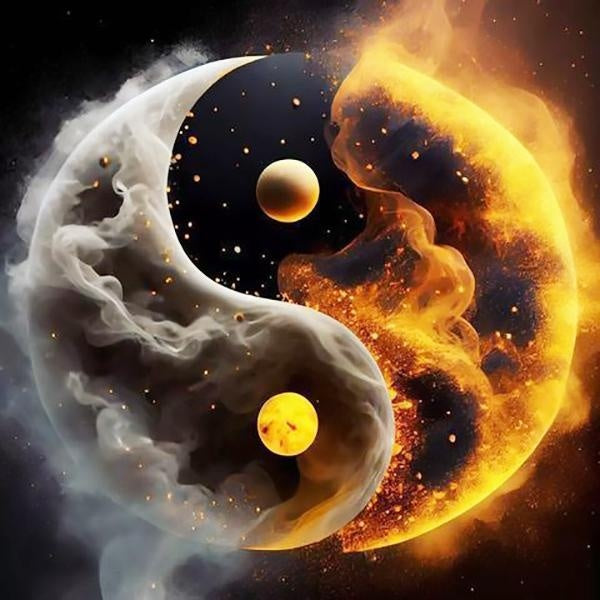 FIYO DIY 5D Tai Chi Diamond Painting Full Drill with Number Kits Home and Kitchen Fashion Mosaic Diamond Painting Canvas Wall Decoration Gift Crafts