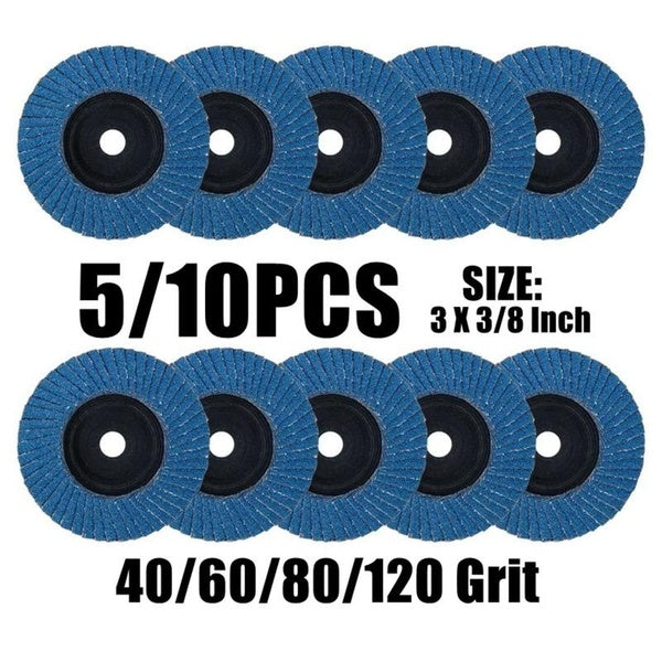 5-10 pièces 3X3-8 pouces 40-60-80-120 grain outil de polissage disque de ponçage en métal meuleuse roue tampon de ponçage disques de meuleuse à lamel
