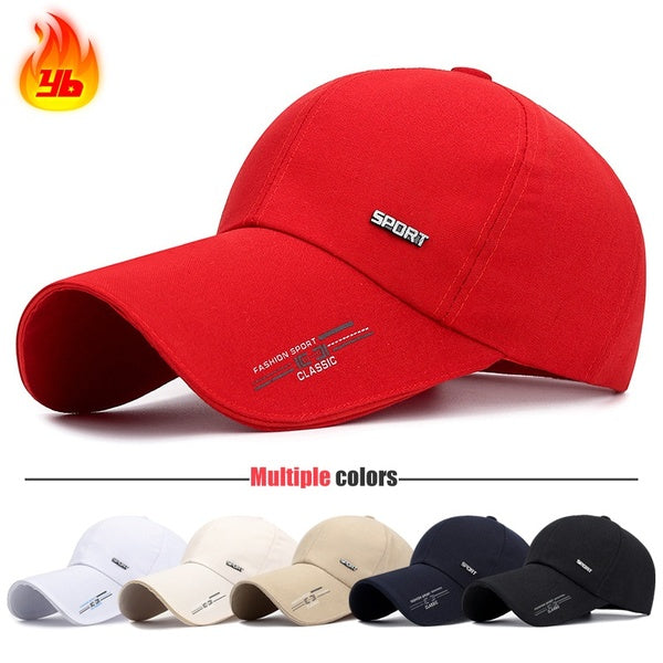 6 Colors Classic New Fashion Casual Cotton Snapback Hats Outdoor Sport Baseball Cap For Men and Women Extended brim Style Design