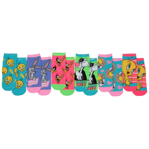 Looney Tunes Bright Women's 6-Pair Pack of Low Cut Socks