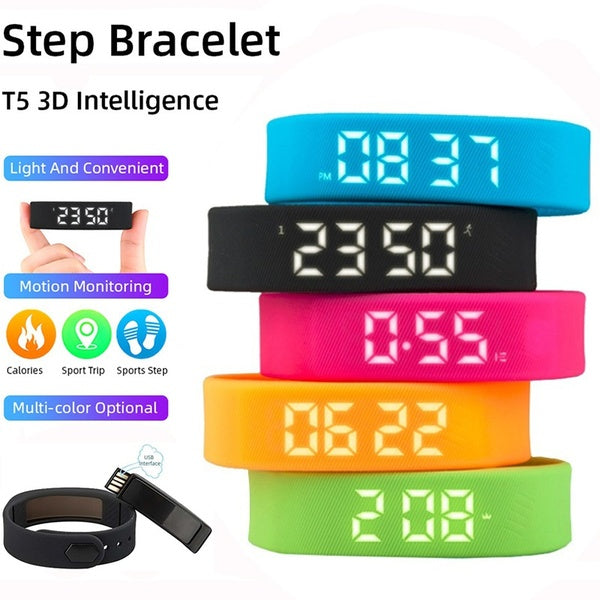 Mode coloré 3D montre de sport Fitness Tracker moniteur d'activité podomètre intelligent Bracelet homme femme Smat bracelets LED étudiant montres