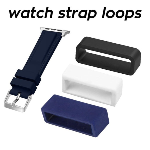 3pcs Watch Strap Loops 12 14 16 18 20 22 24 26 28 30mm Silicone Watch Band Rubber Ring Loop Watch Accessories Clasp Holder Locker Matron Inn